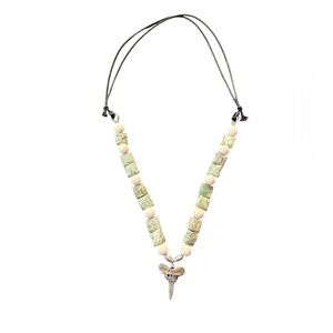 3/$20 💜 SHARK TOOTH FOSSIL Adjustable Boho Nature Ocean Choker Necklace